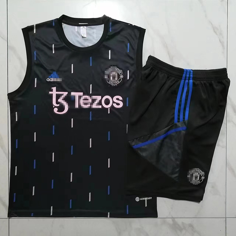 Camiseta de Entrenamiento de Manchester United Sin Mangas 2023/2024 Negro Kit